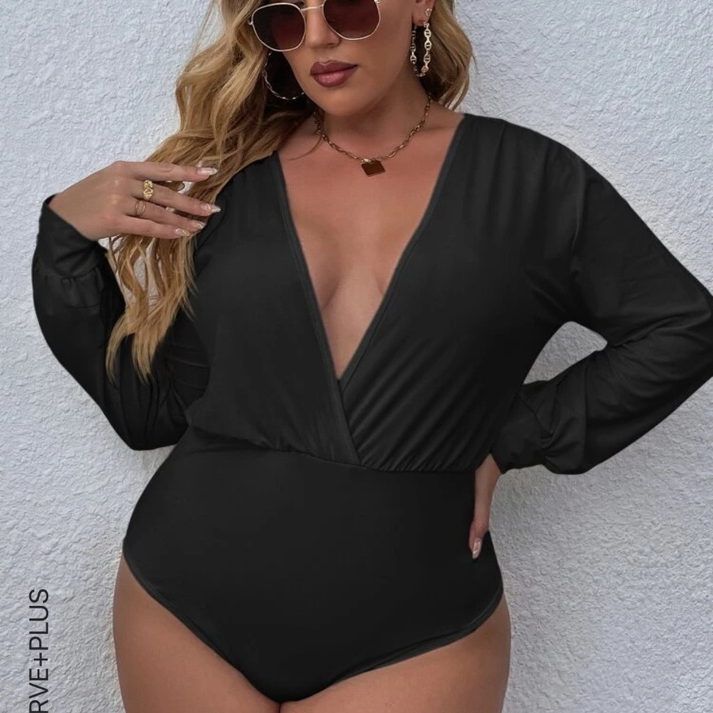 Never worn black 2XL SHEIN bodysuit